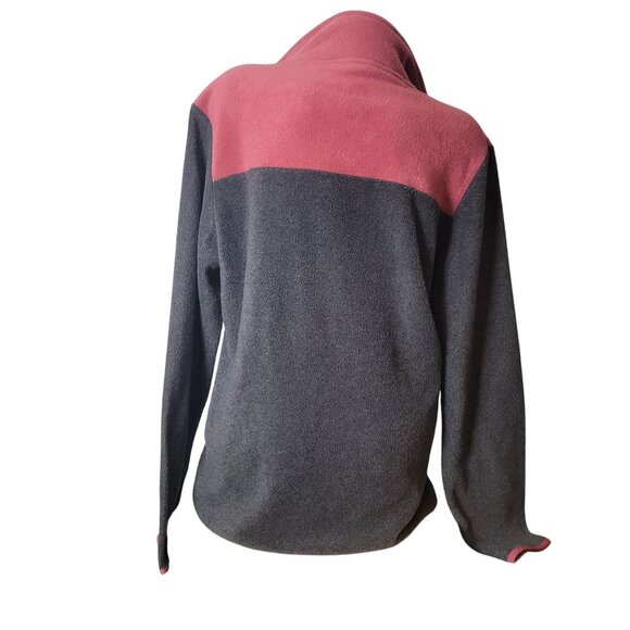 Simply Southern Womens Fleece Pullover Quarter-Zip Colorblock Pink & Gray Size M - Picture 12 of 13